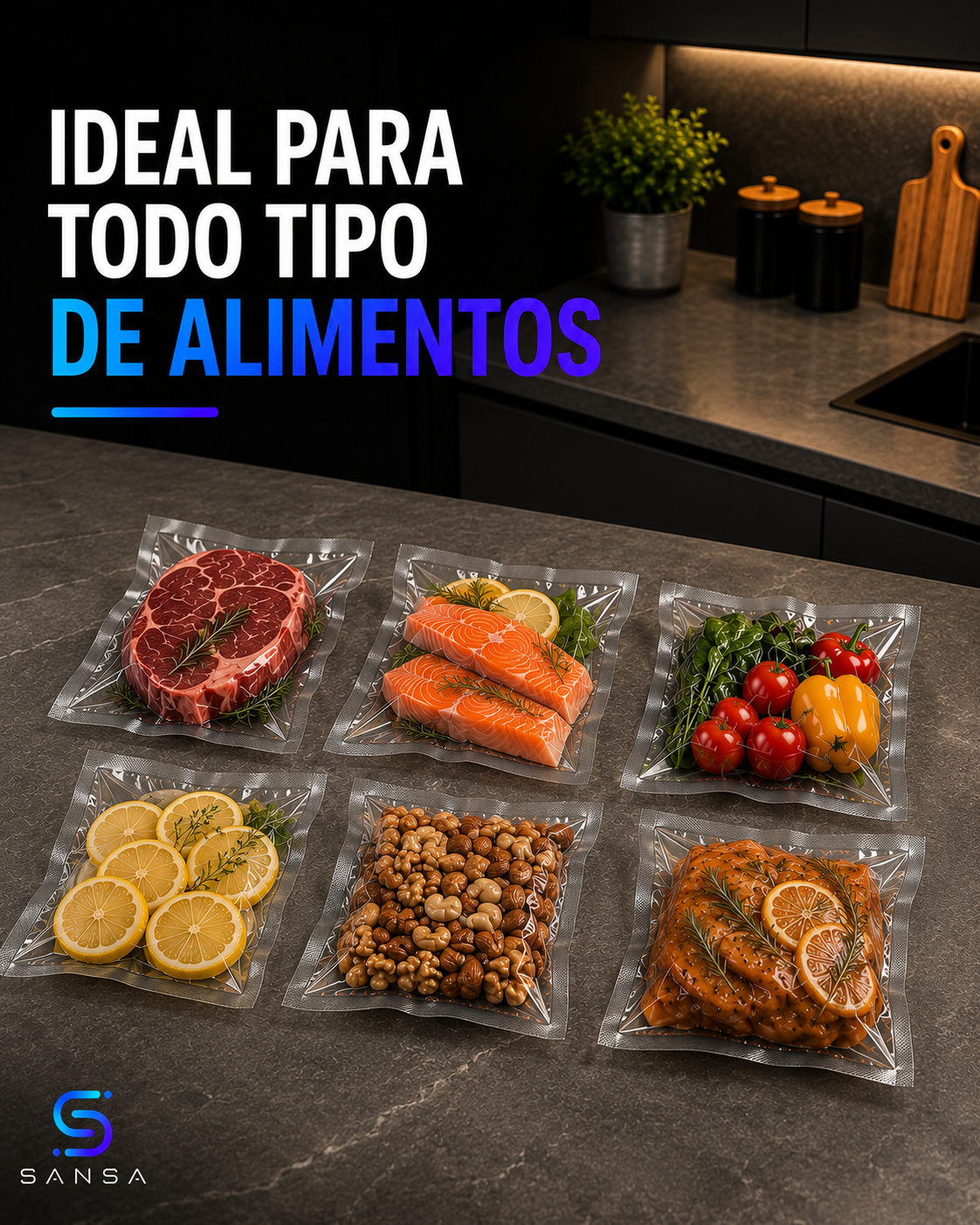 Alimentos envasardosal vacío con NovaFood 